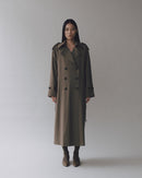 Wool Blend Long Trench