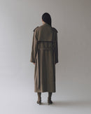 Wool Blend Long Trench