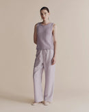 Silk Linen Drawstring Pants