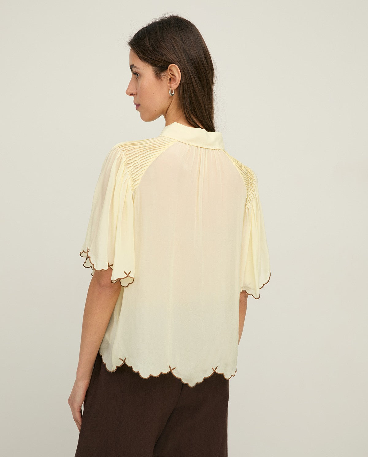 Embroidered Detail Shirt - Frock Toronto