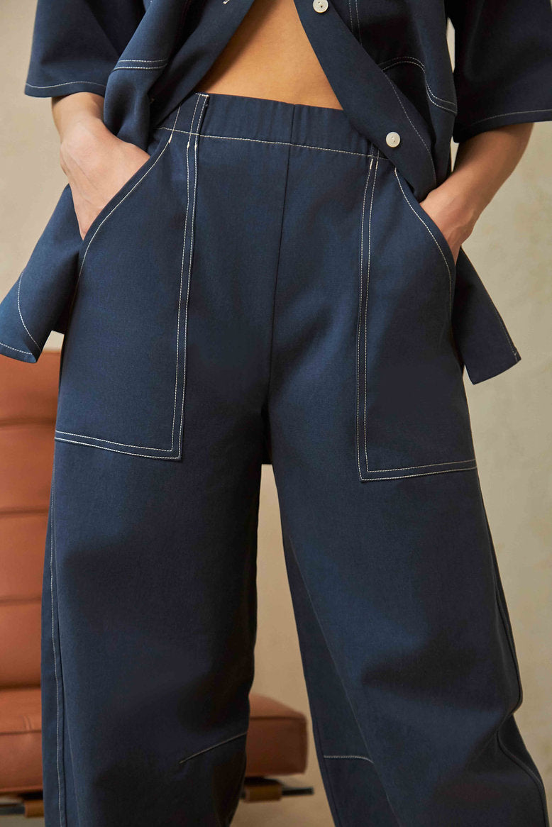 Modern Sunday - Barrel Leg Pull On Pant - Frock Toronto
