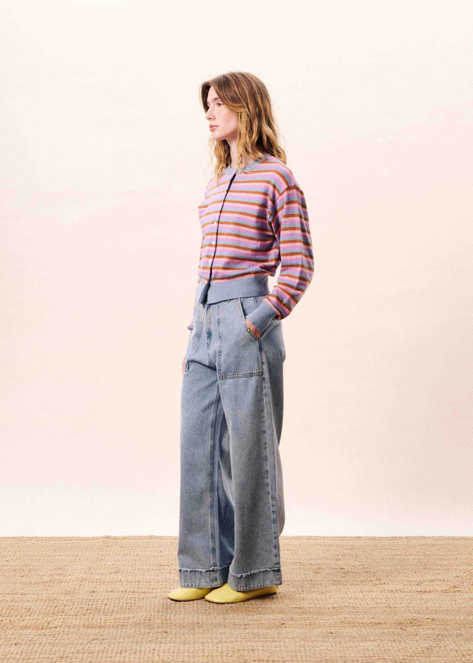 Adria Cardigan Bleu Clair - Frock Toronto