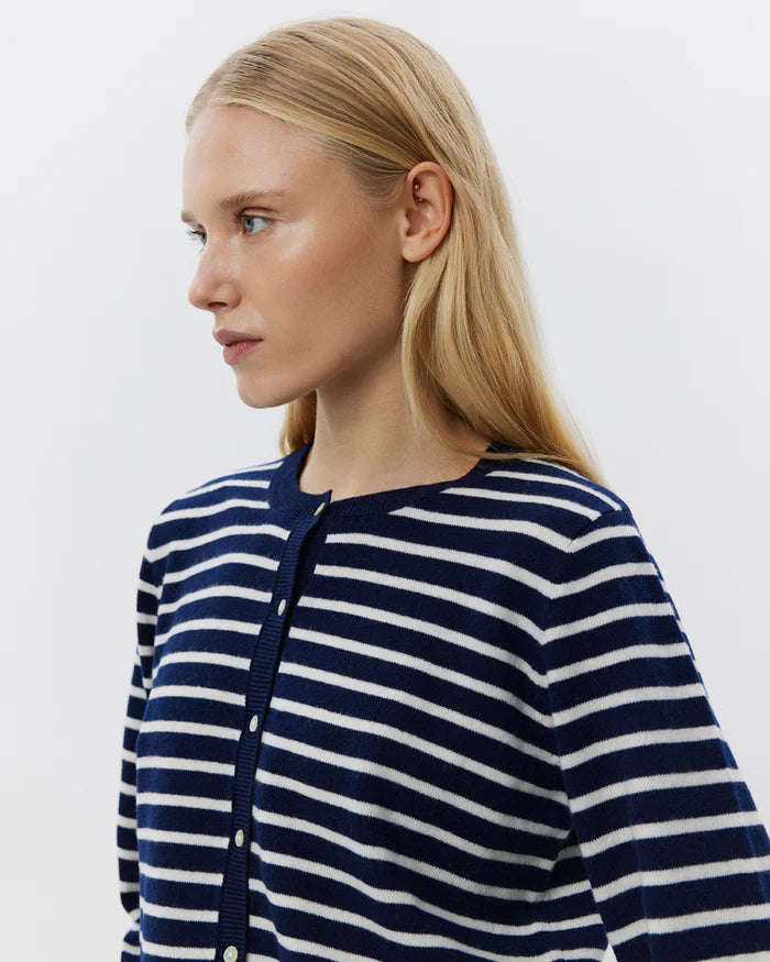 Navy Cisse Stripe Cardigan