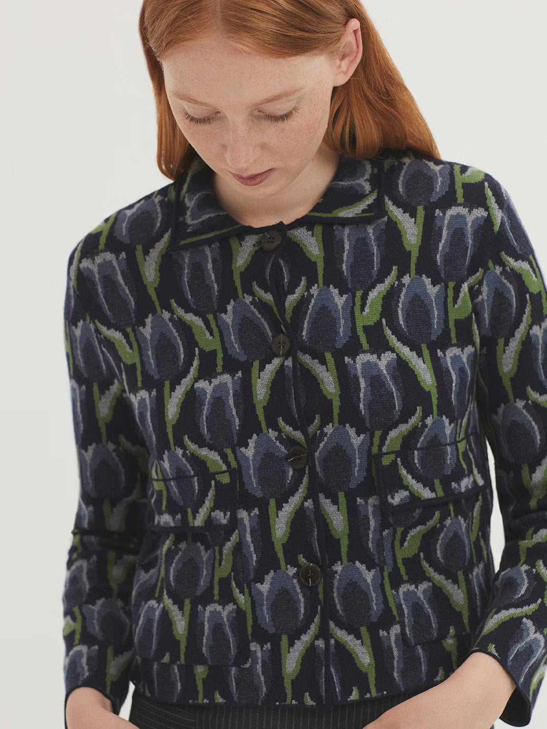 Knitted Jacquard Jacket