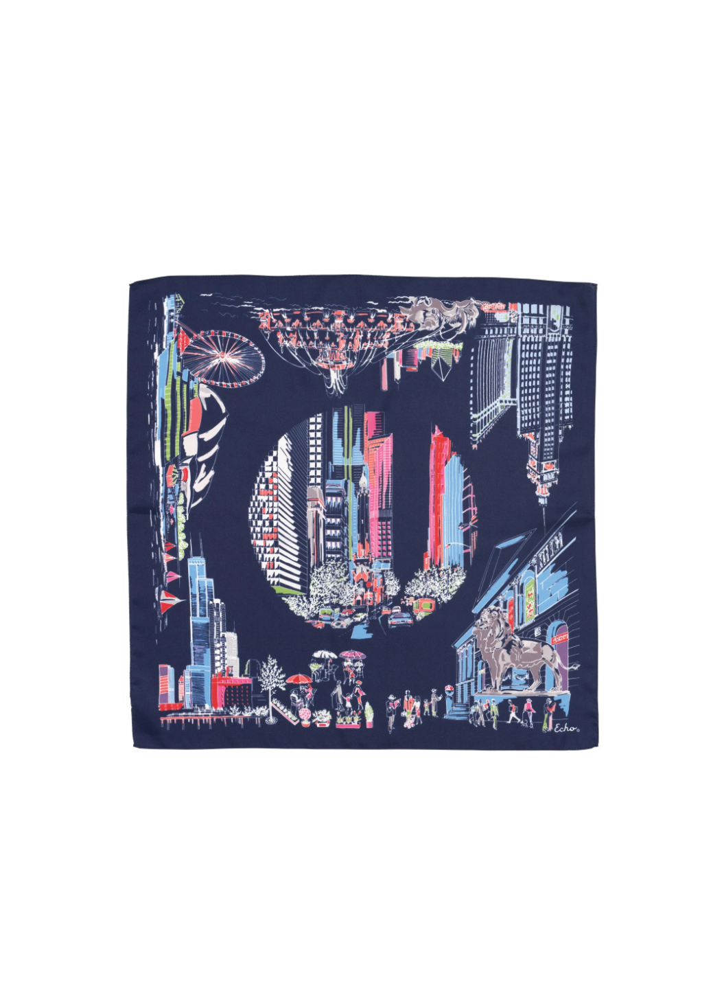 City Hopping Silk Bandana