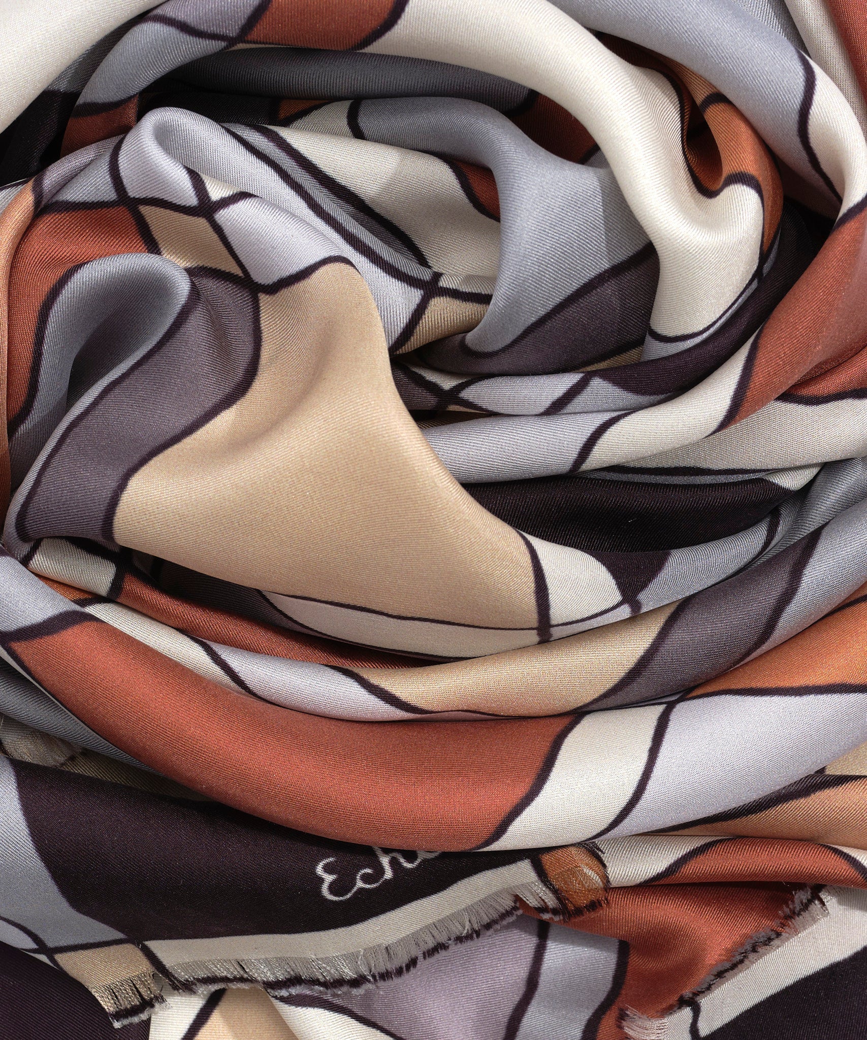 Windowpane Silk Square