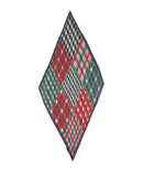 Patch Plaid Pleated Diamond Red