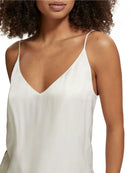 Jersey Tank With Woven Front