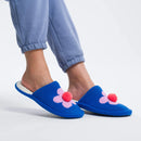 Flower Pom Slide Slippers - Frock Toronto