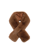 Faux Fur Pull Through Collar With Knit Lining