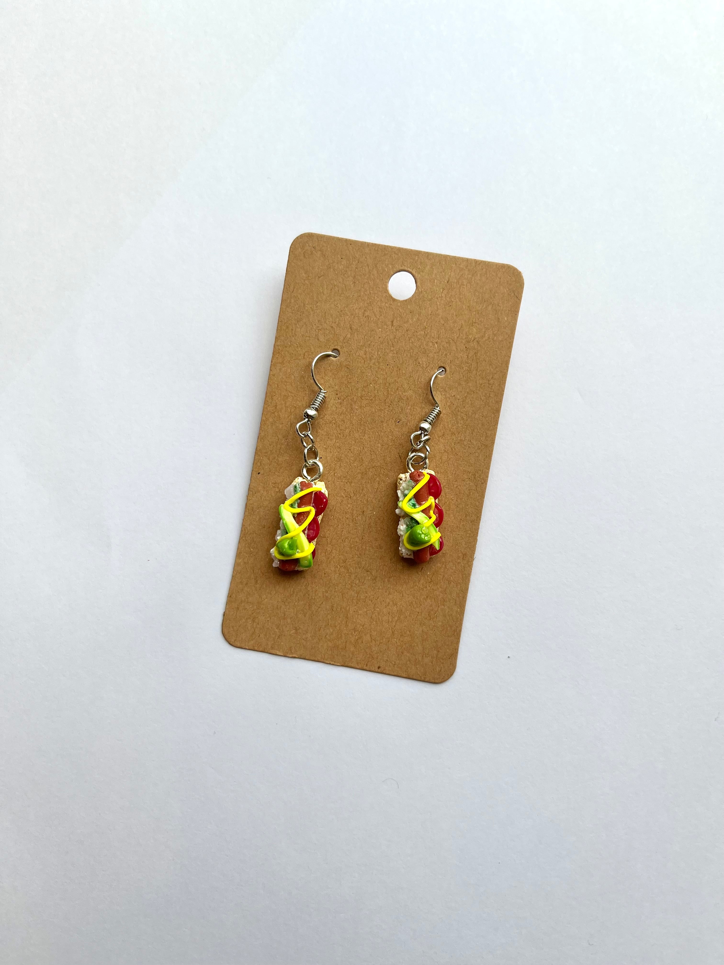Chicago Style Hot Dog Earrings