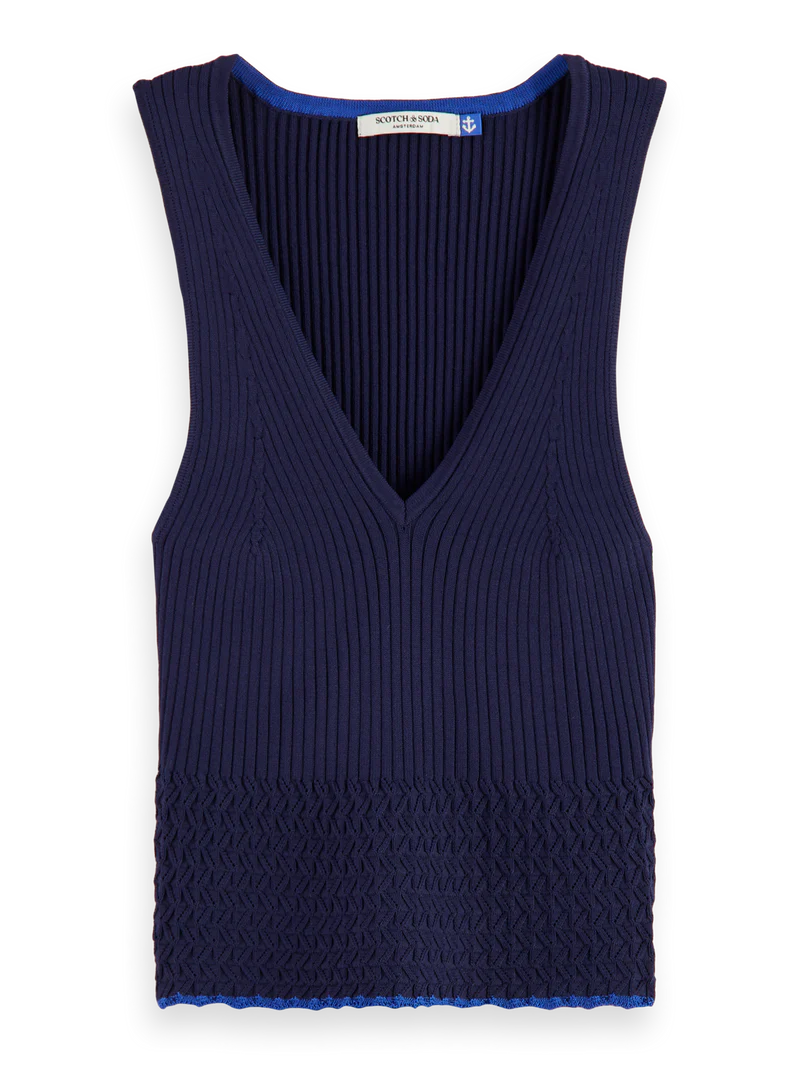 Pointelle Knitted Tank