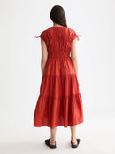 Gathered Midi Dress