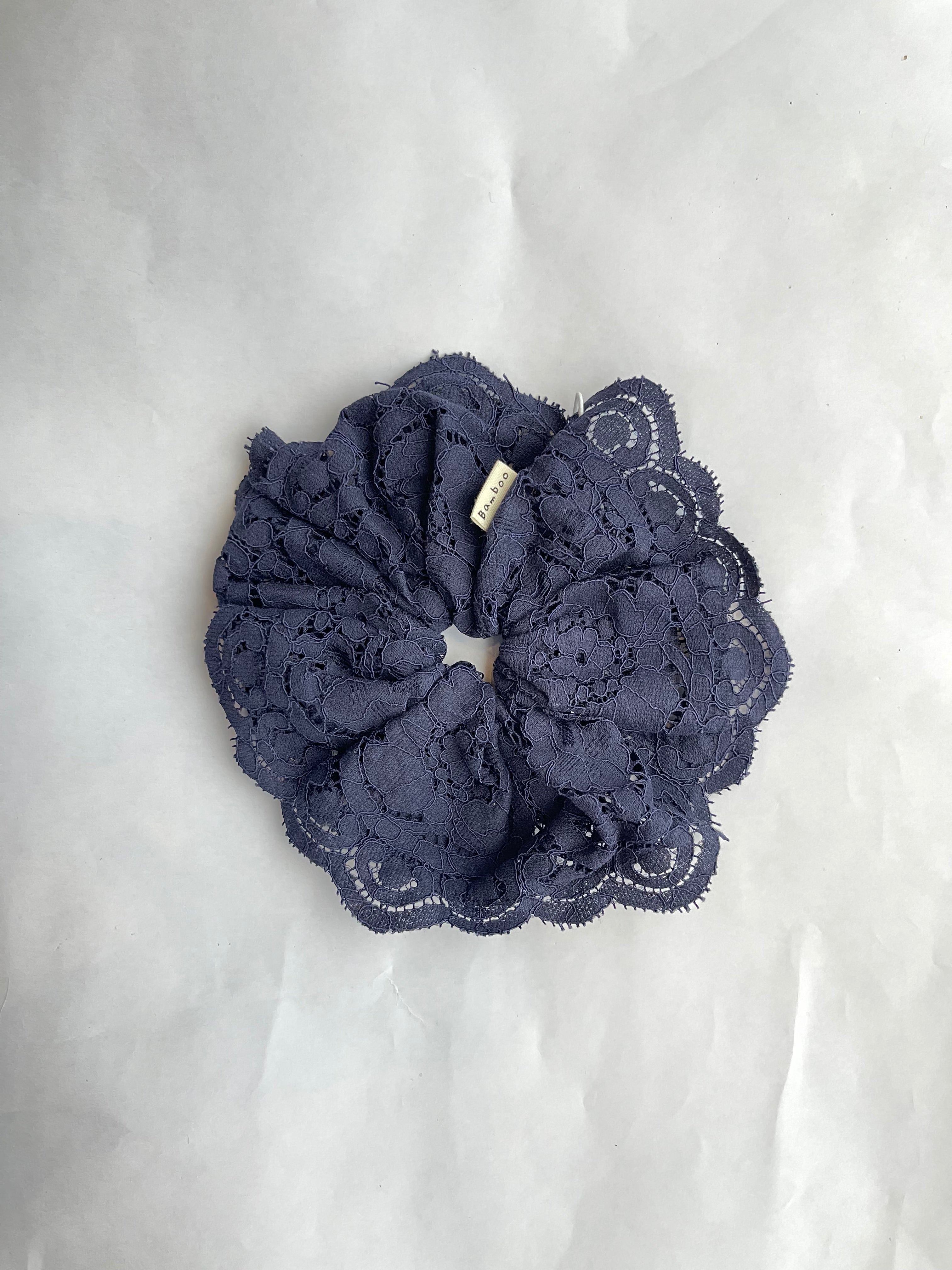 Scalloped Edge Lace Scrunchie