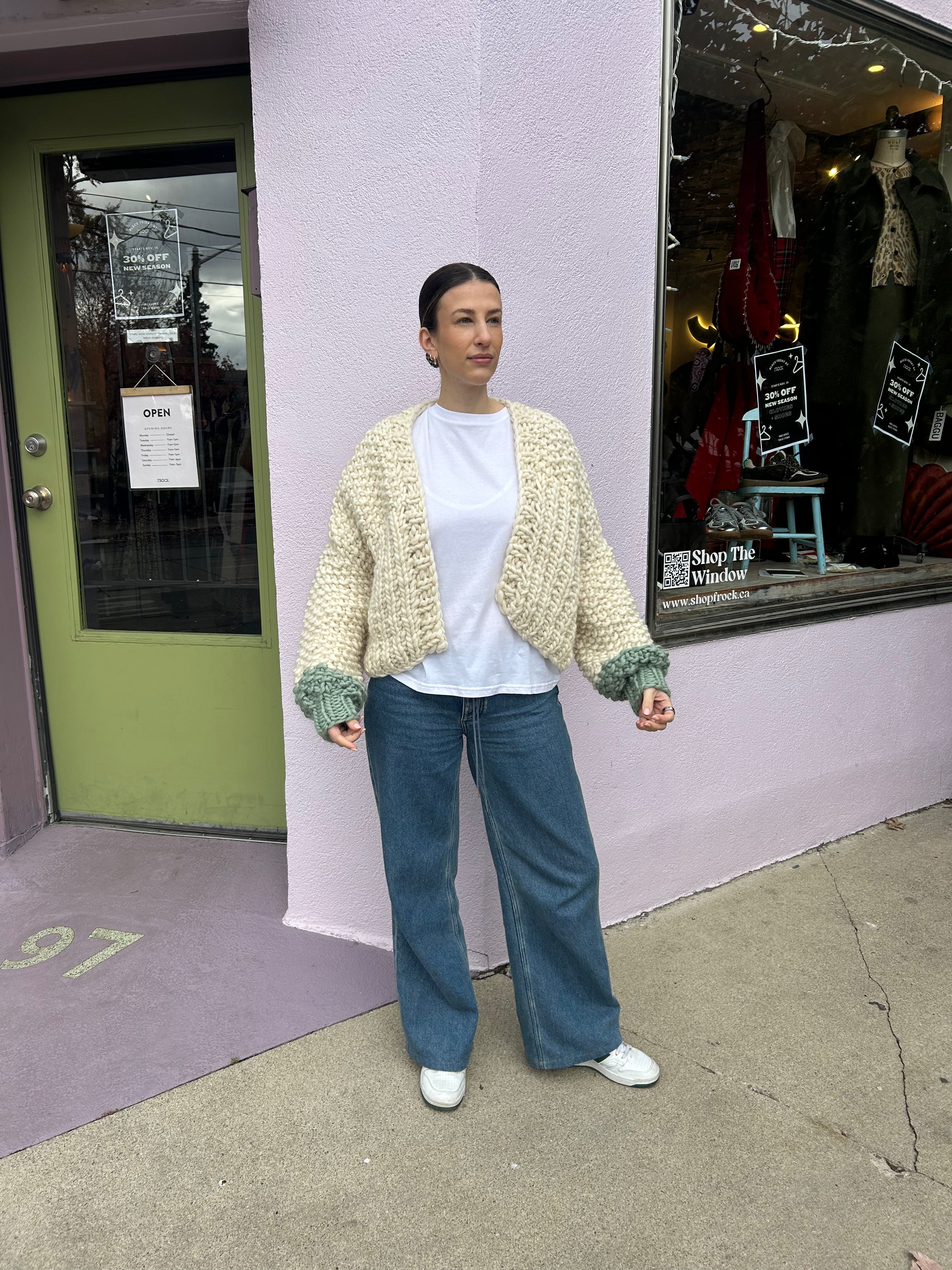 Merino Cuffed Cardigan