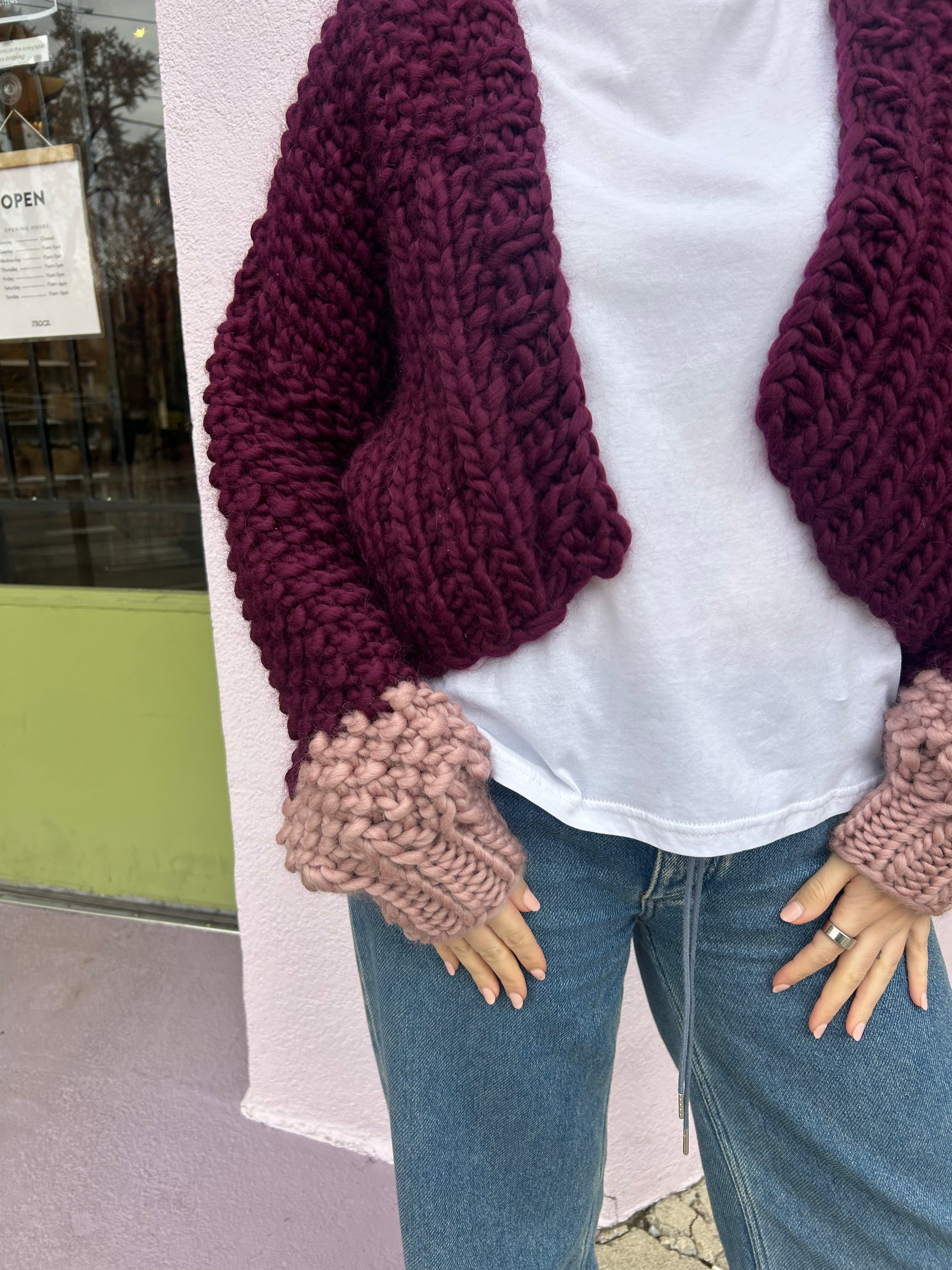 Merino Cuffed Cardigan