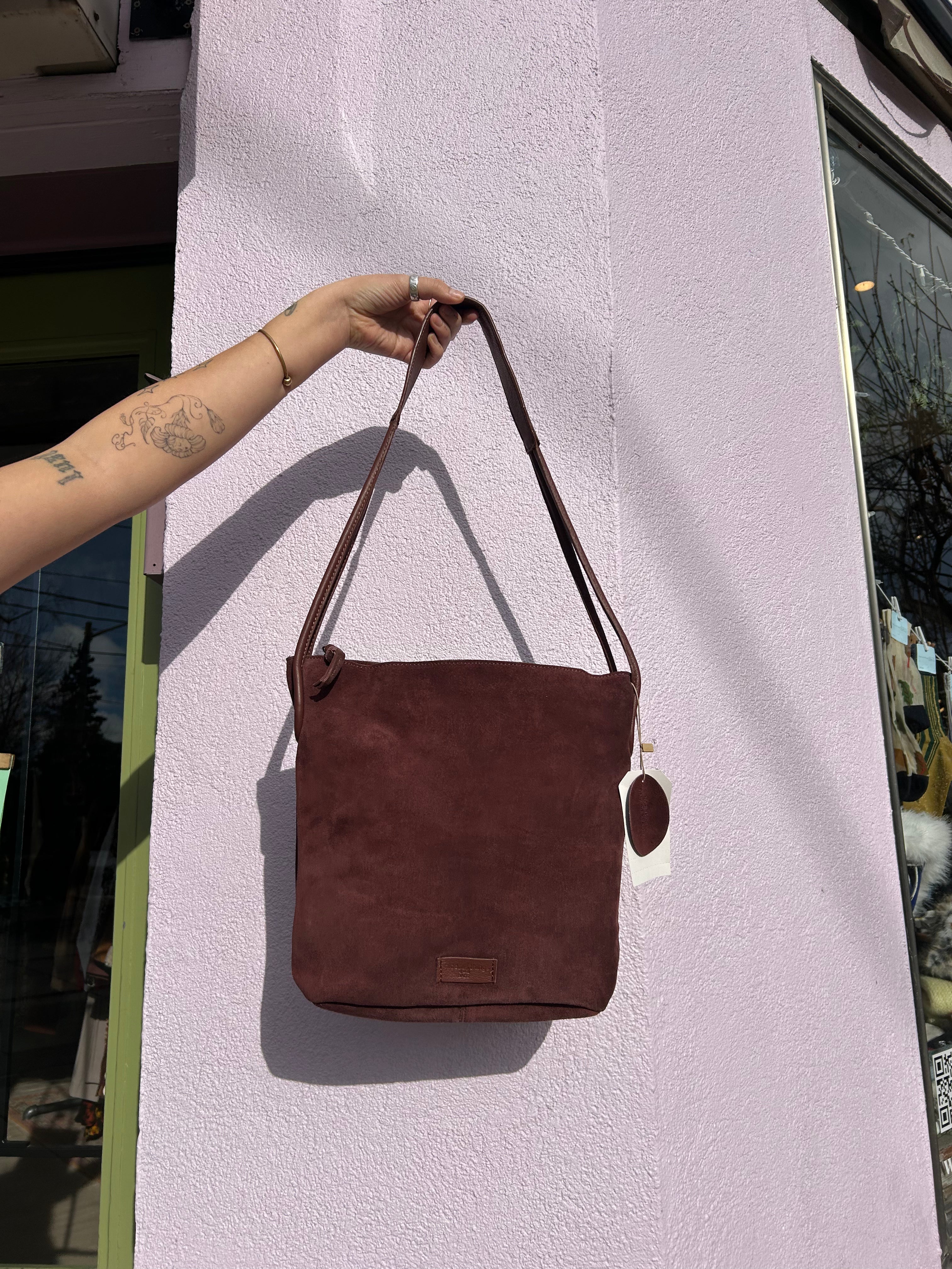 The Sack Bag in Split Leather