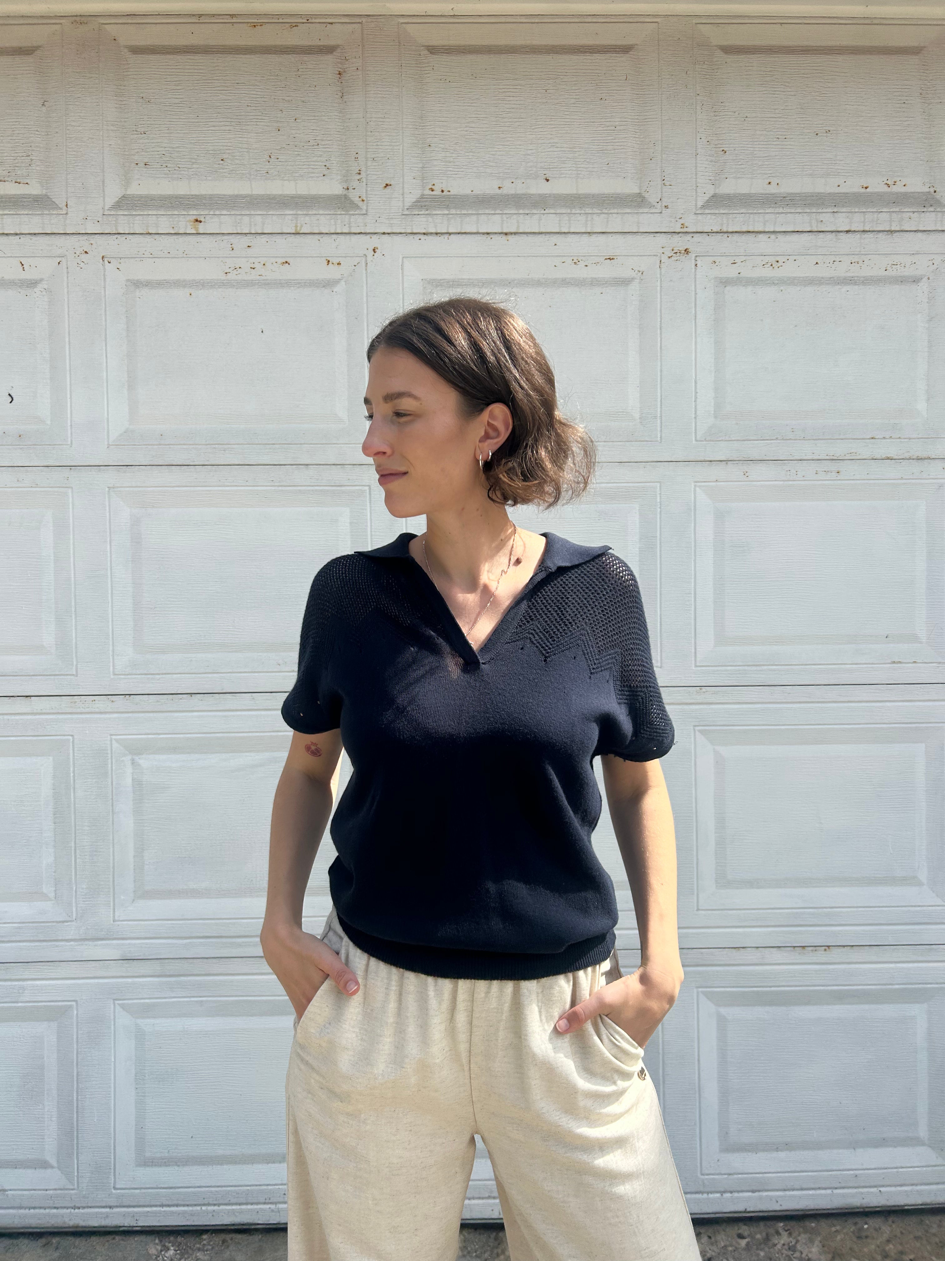 Cropped V-Neck Vest