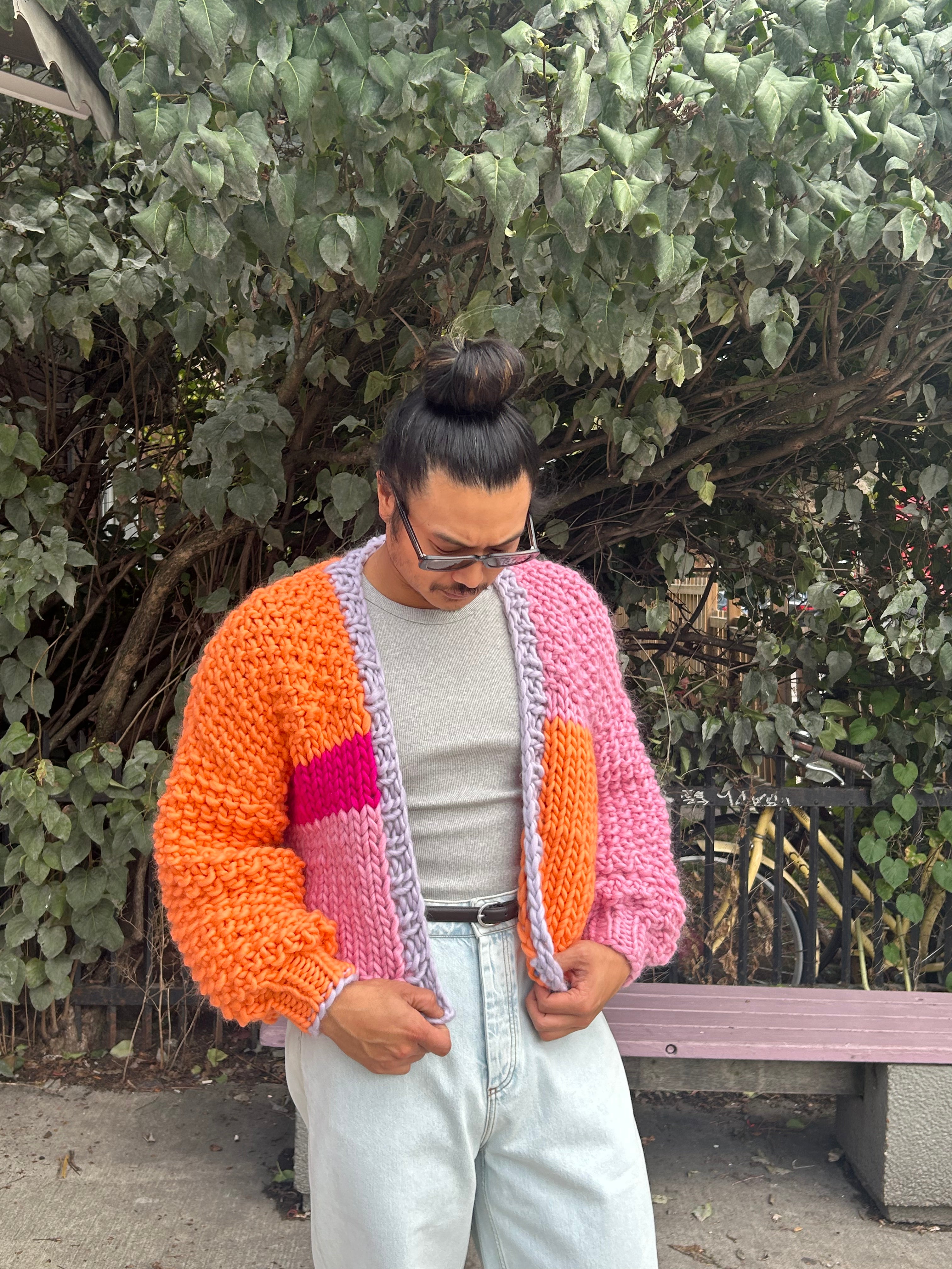 Merino Colourblock Cardigan