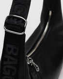 Small Recycled Leather Crescent Bag