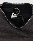 Small Denim Crescent Bag