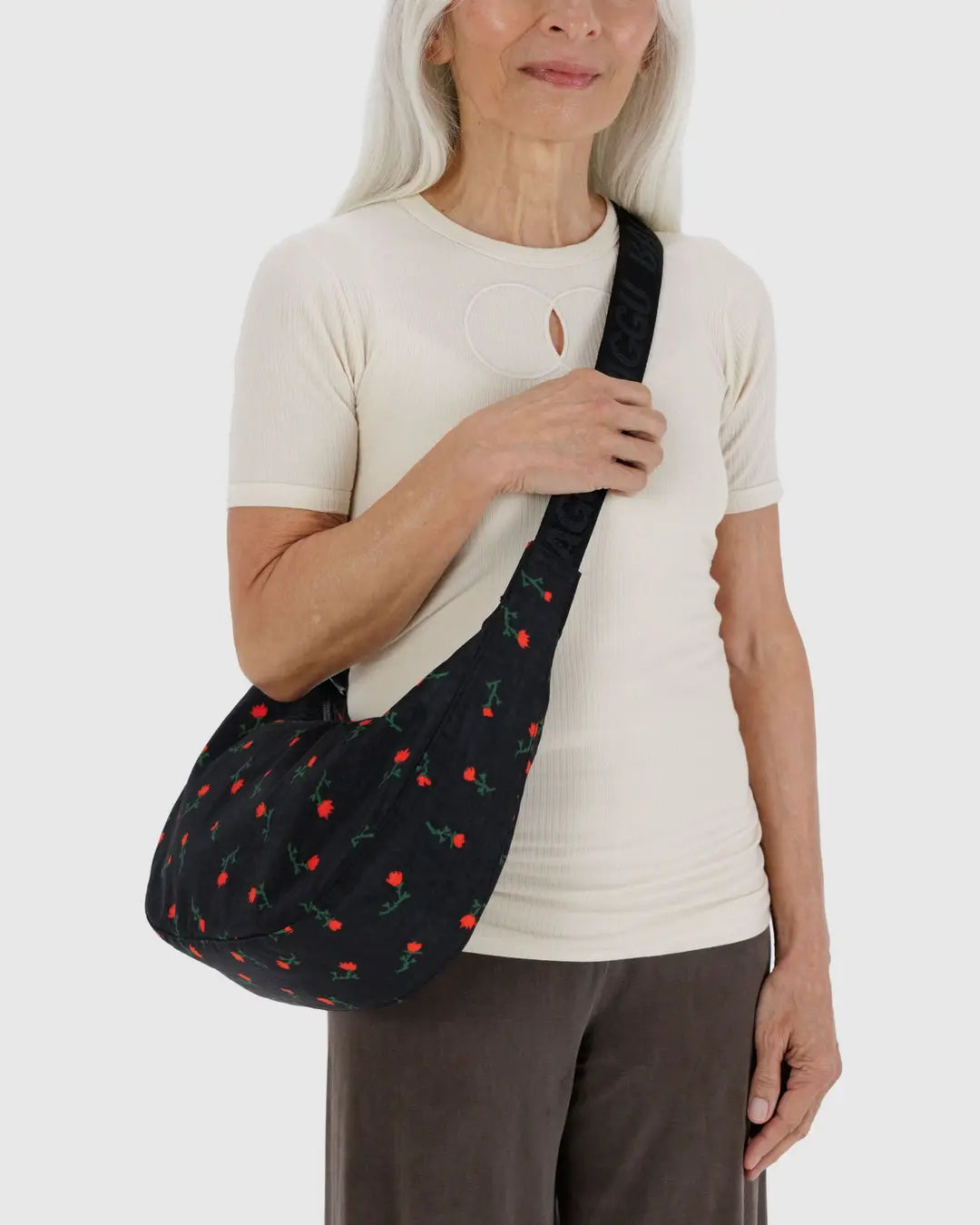 Medium Nylon Crescent Bag