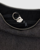 Medium Denim Crescent Bag