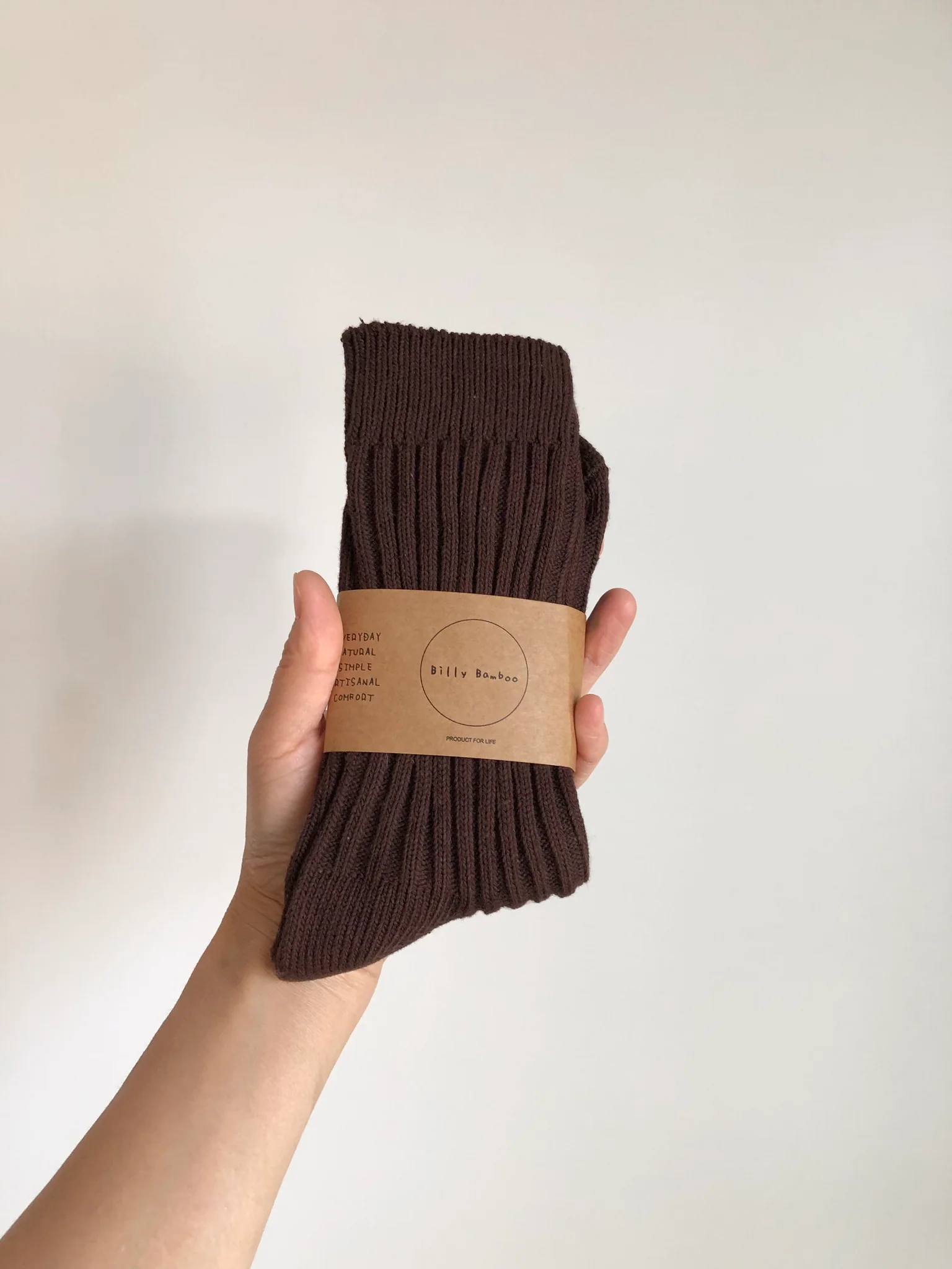 Ribbed Cotton High Socks
