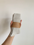 Ribbed Cotton High Socks
