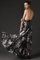 *Oscar Mendoza - Printed Cotton Draped Dress
