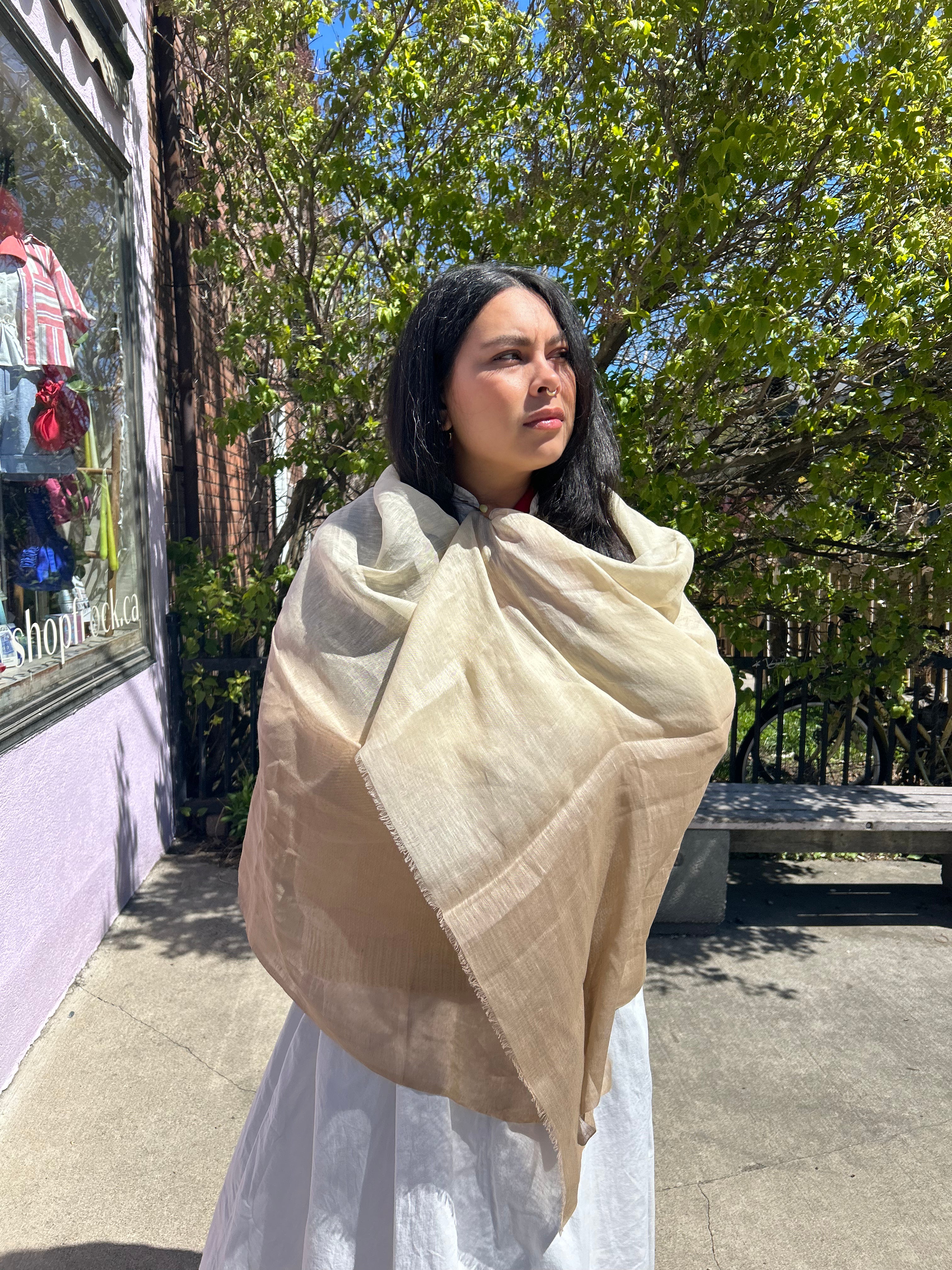 Ombre Linen Blend Scarf