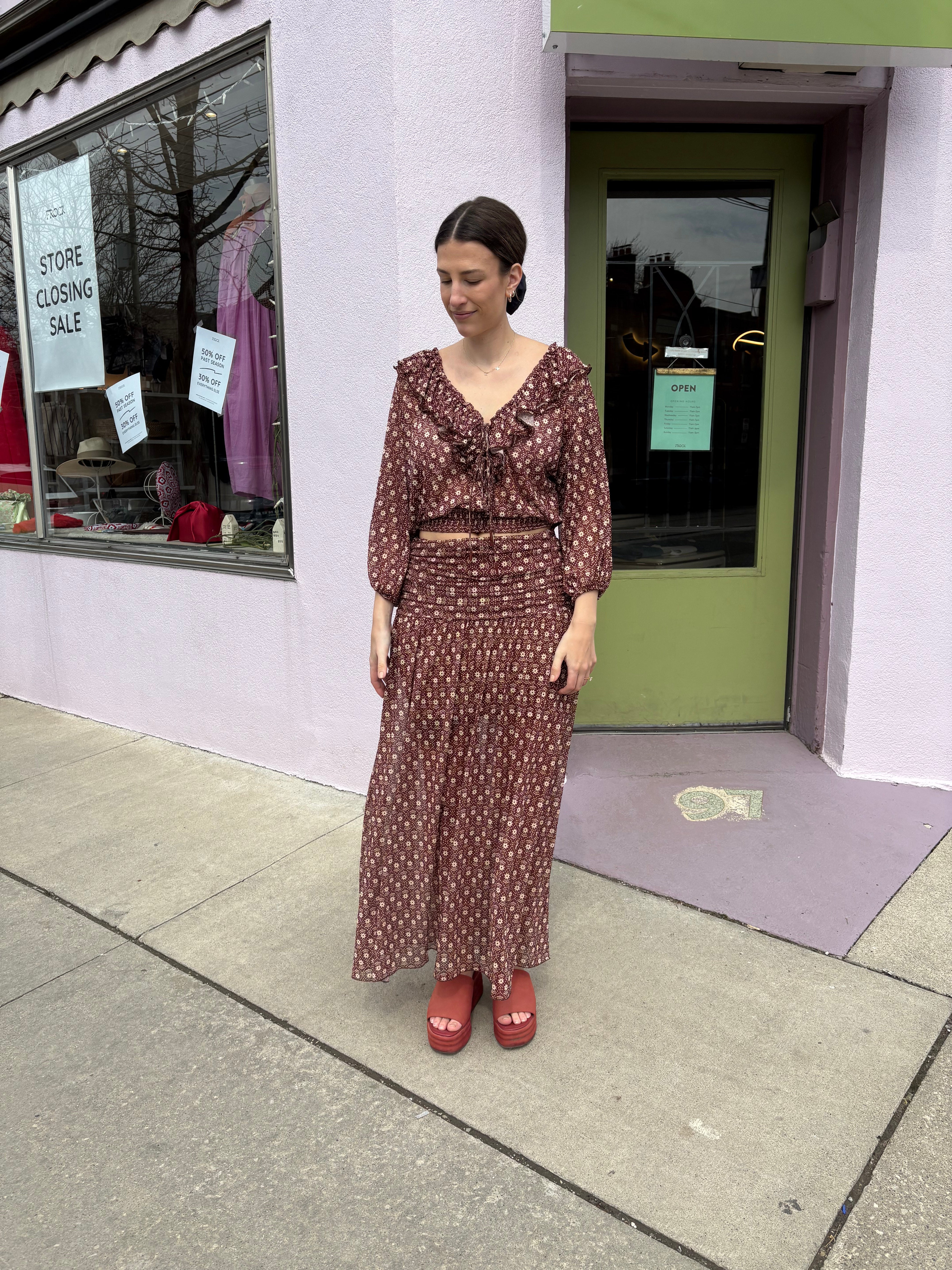 Essence Mesh Maxi Skirt