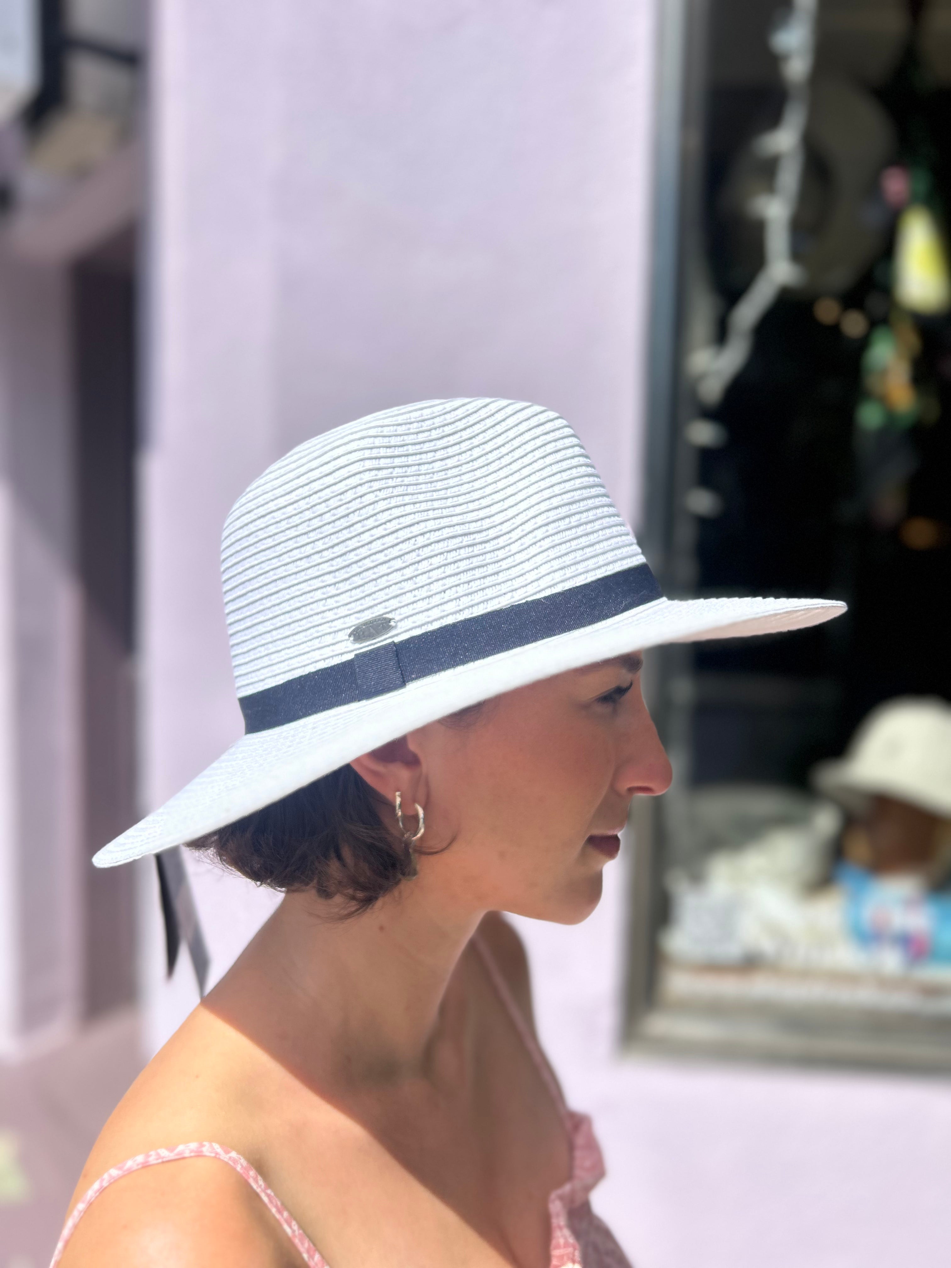 Fabio Fedora With Ribbon Trim