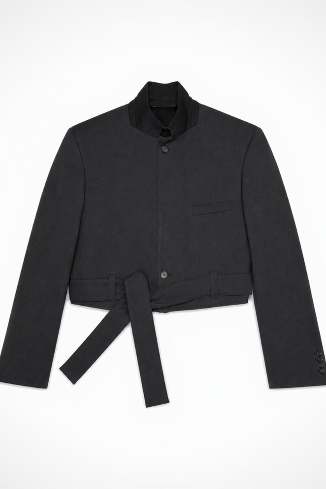 *Brain On Plants - Boxy Tie Up Blazer