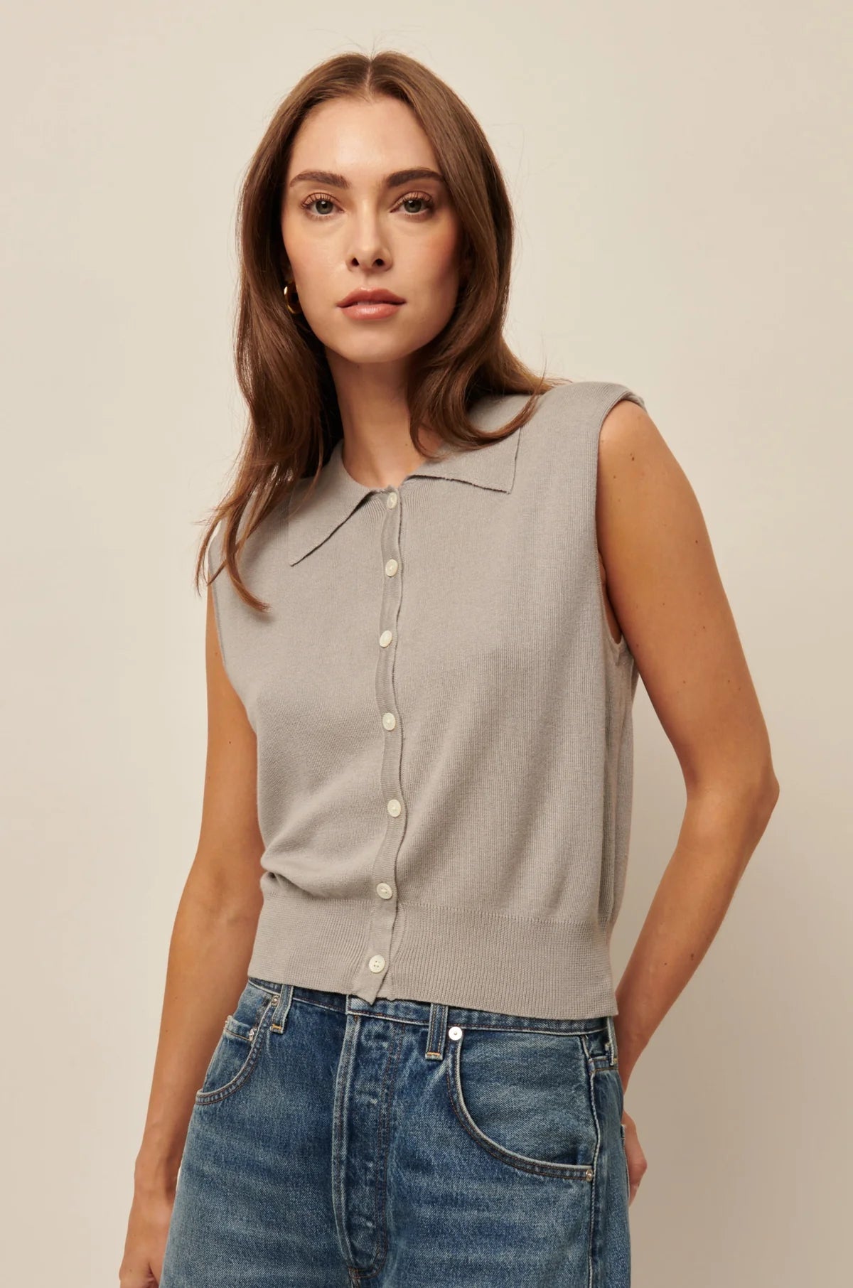 Shiloh Sleeveless Sweater Top