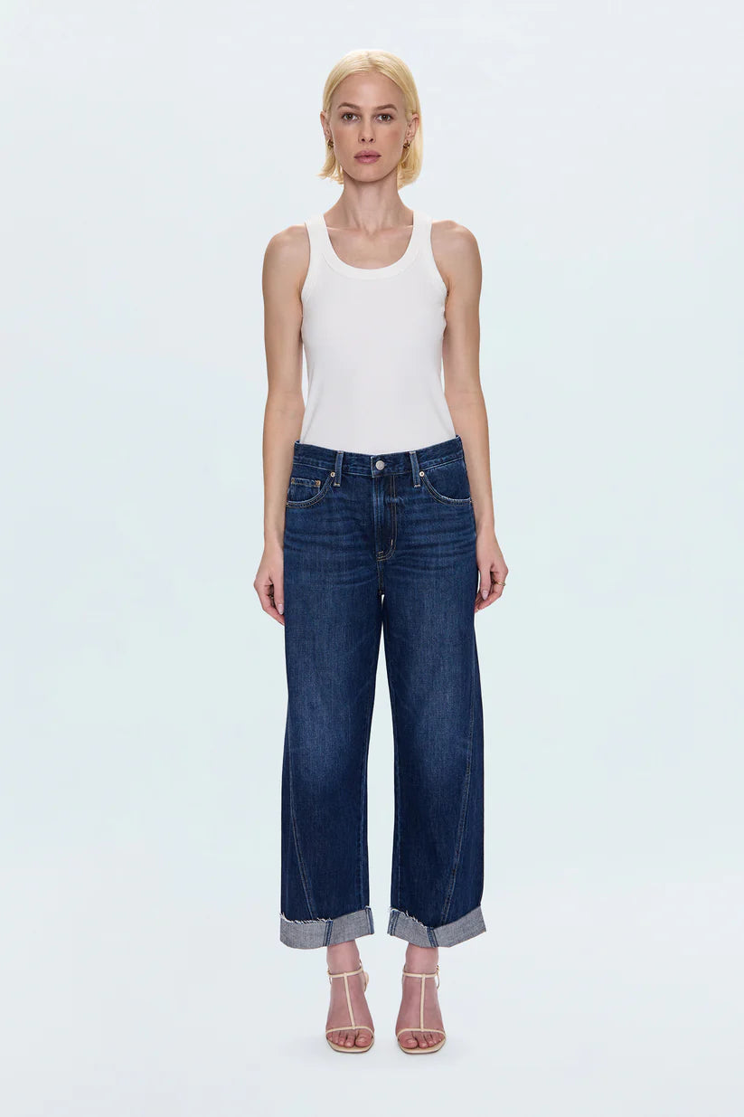 Kacey Mid Rise Cuffed Boyfriend