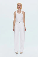 Tate High Rise Bowed Wide Leg Pant