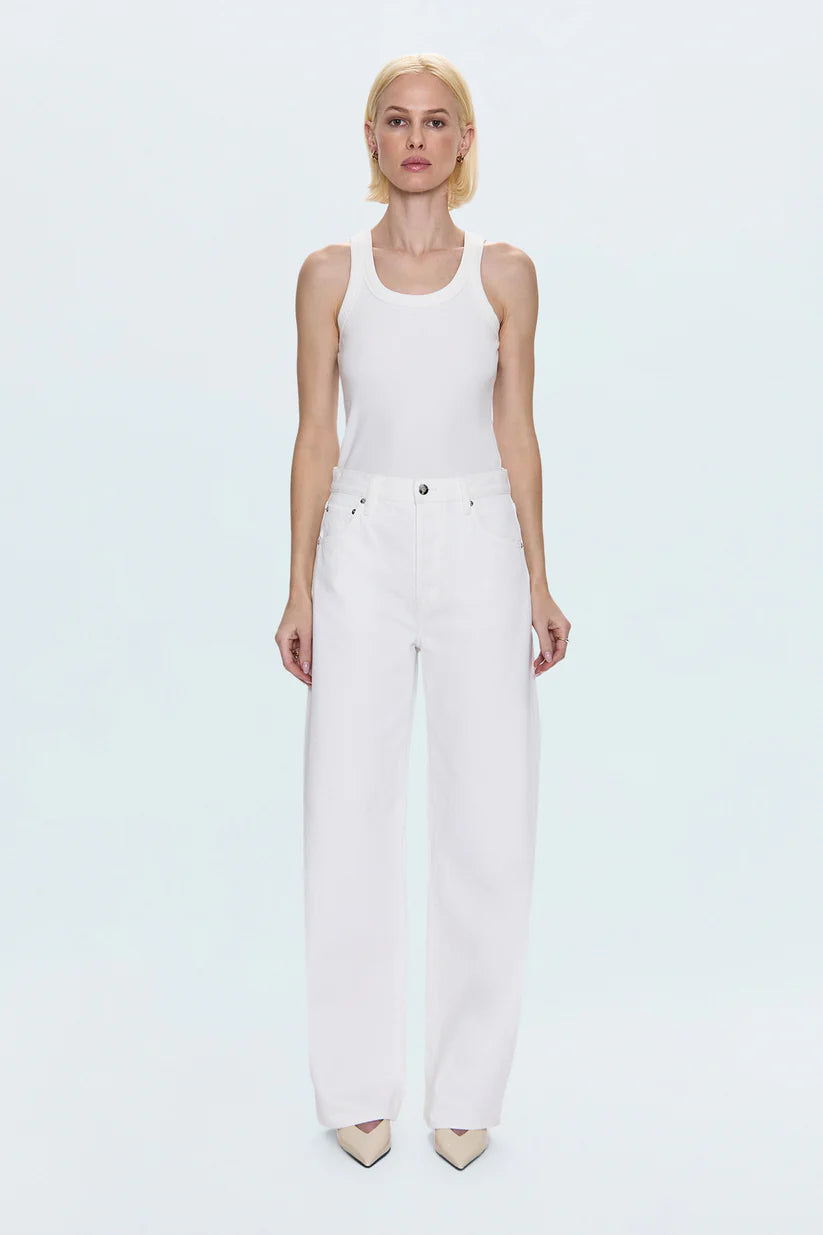 Tate High Rise Bowed Wide Leg Pant