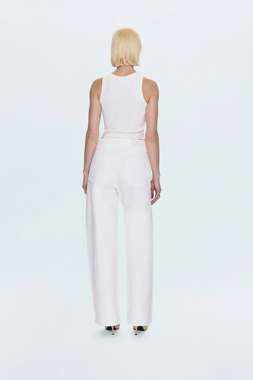 Tate High Rise Bowed Wide Leg Pant