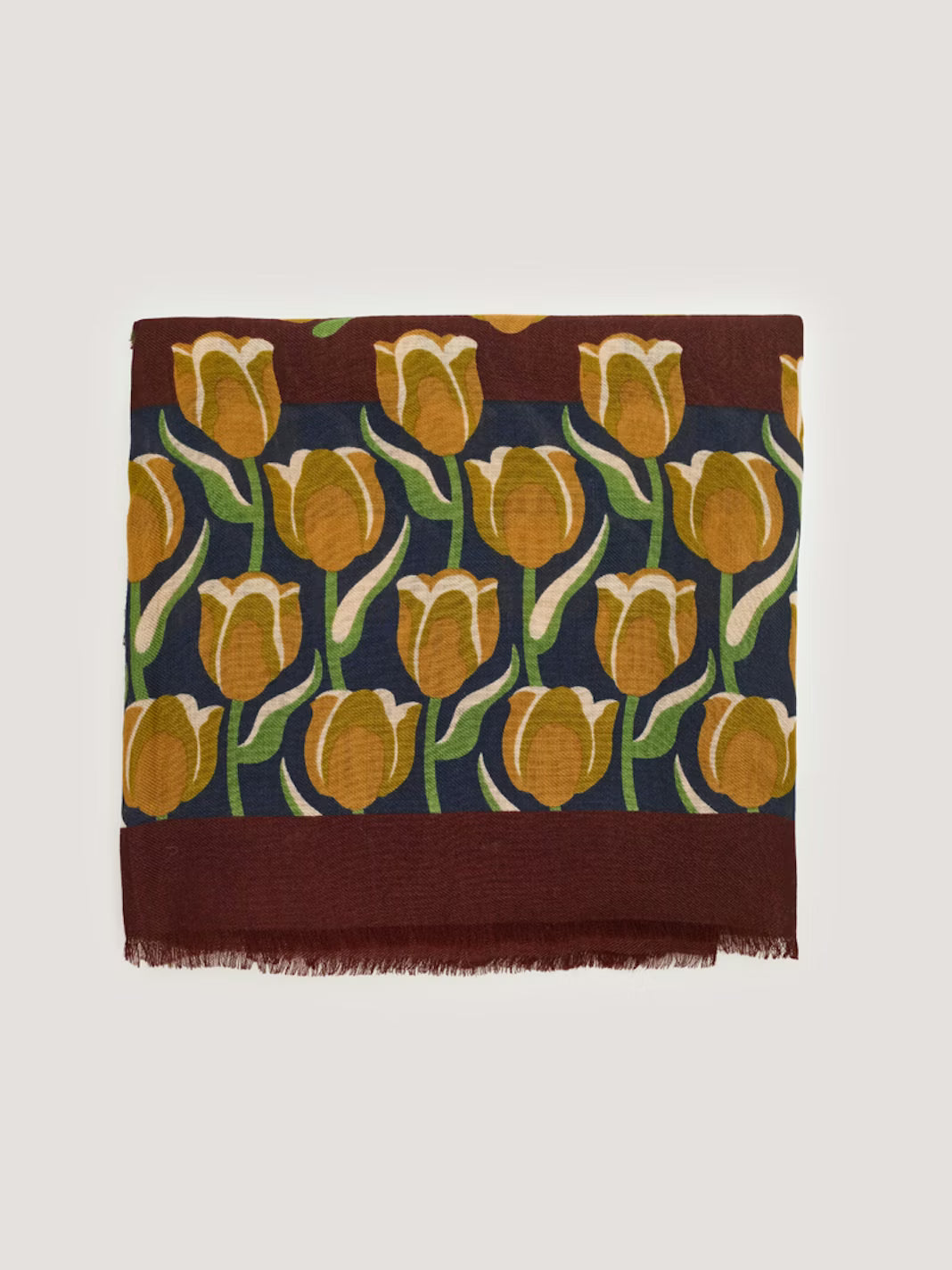 Tulips Garden Wool Blend Scarf