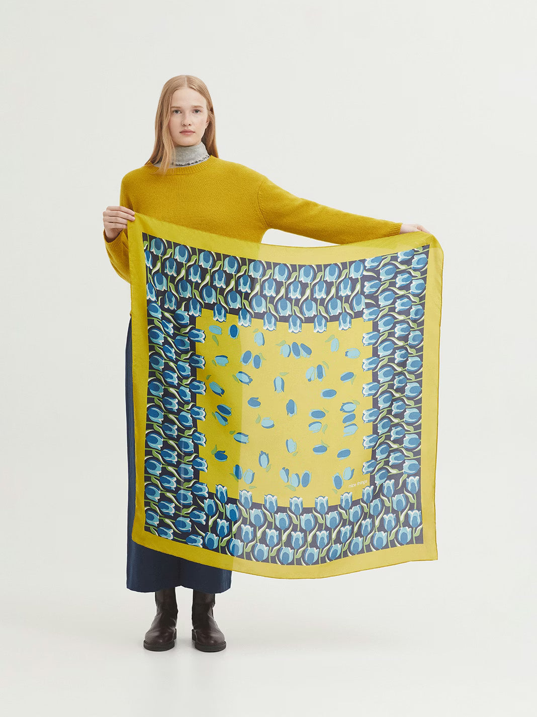 Tulips Garden Silk Scarf