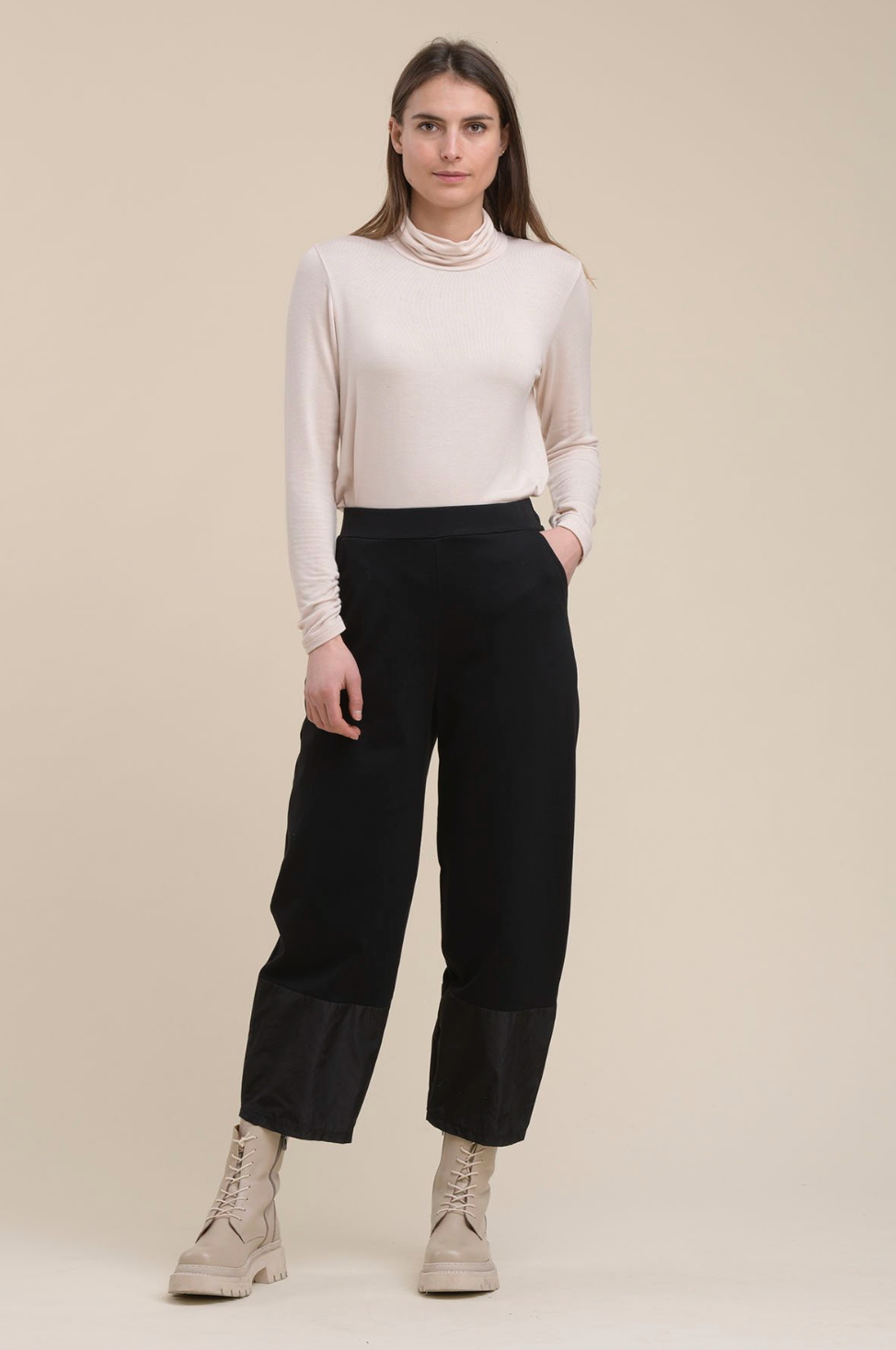 Pant With Contrast Cuff