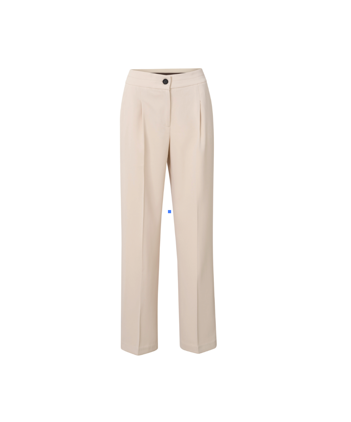 Woven Wide Leg Pleated Trouser With Elastic Waistband