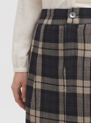 Checked Double Fabric Skirt