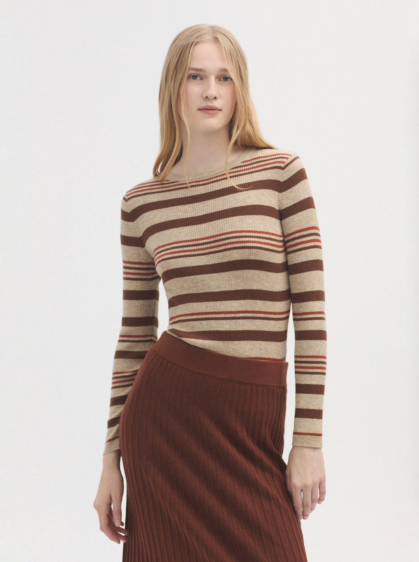 Striped Ribbed Sweater