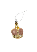 Pink Crown Glass Ornament