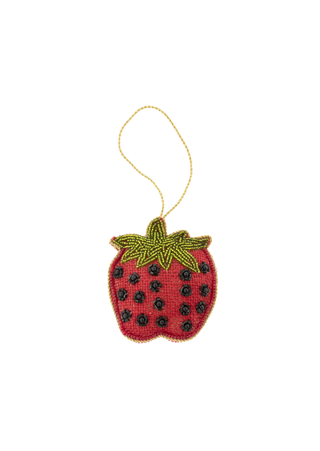 Strawberry Zardozi Ornament