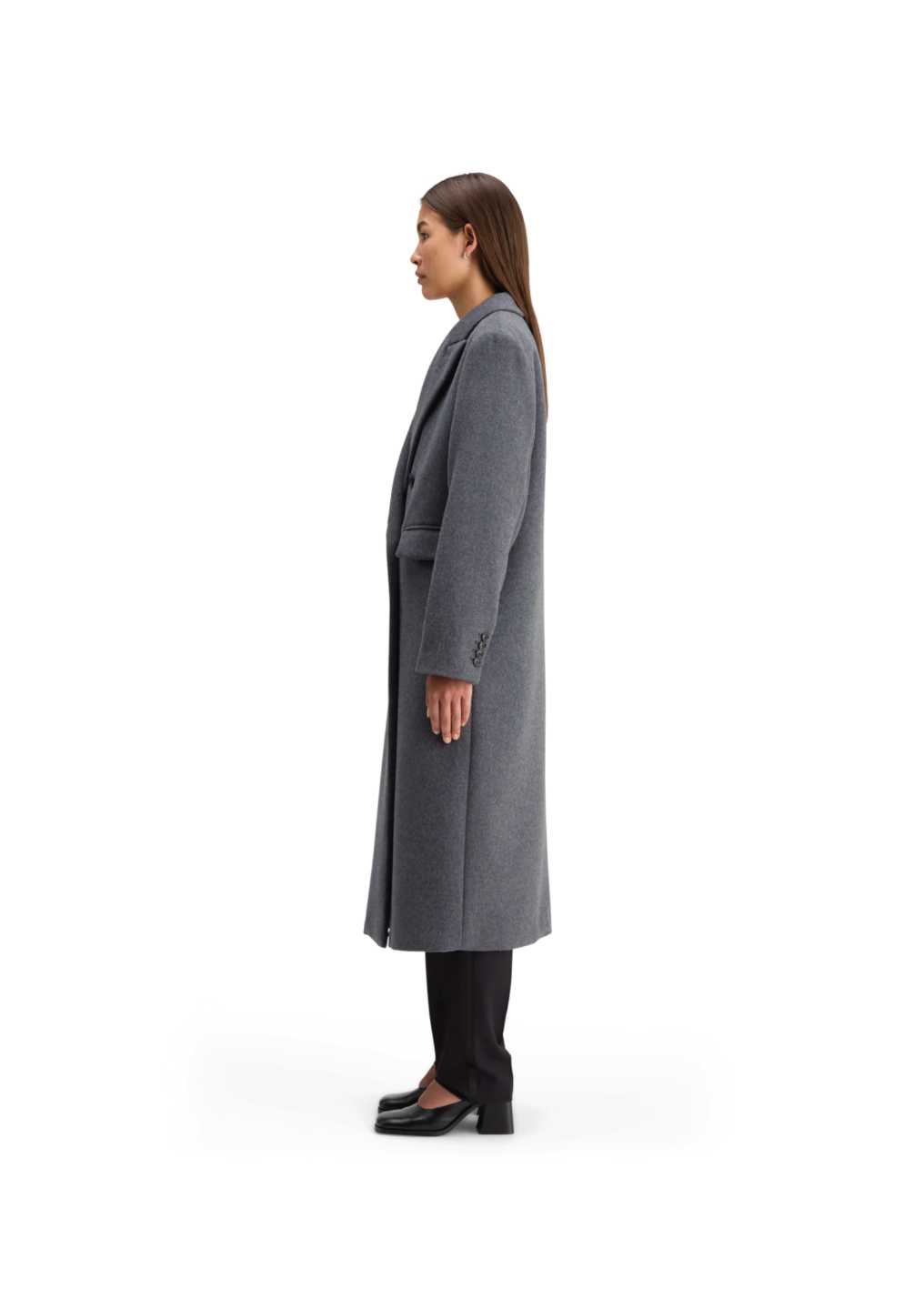 Double Breasted Tailored Wool Coat