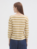 Boat Neck Striped T-Shirt
