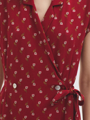 Little Samoa Print Wrap Dress
